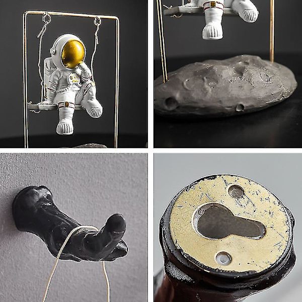 Stimulering Astronaut Ormament Med Gunga Slitstark Långvarig Avtagbar Unik Modedräkt För Reflection