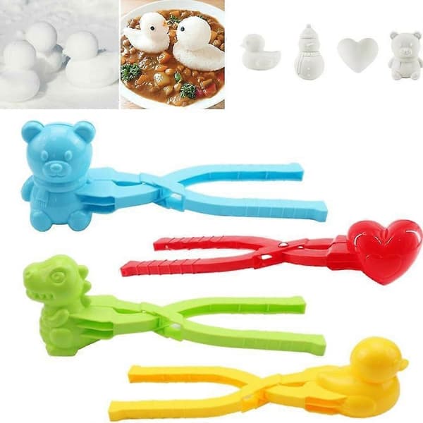 4-pack DIY Sushiform Djurmodellverktyg Djurform Sushiform Barnleksaker Snötofflor Set 1