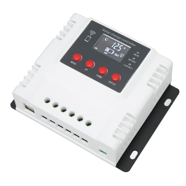 Solarladdningsregulator 12V 24V 48V Överladdningsskydd Batteriregulator med LCD-display 30A