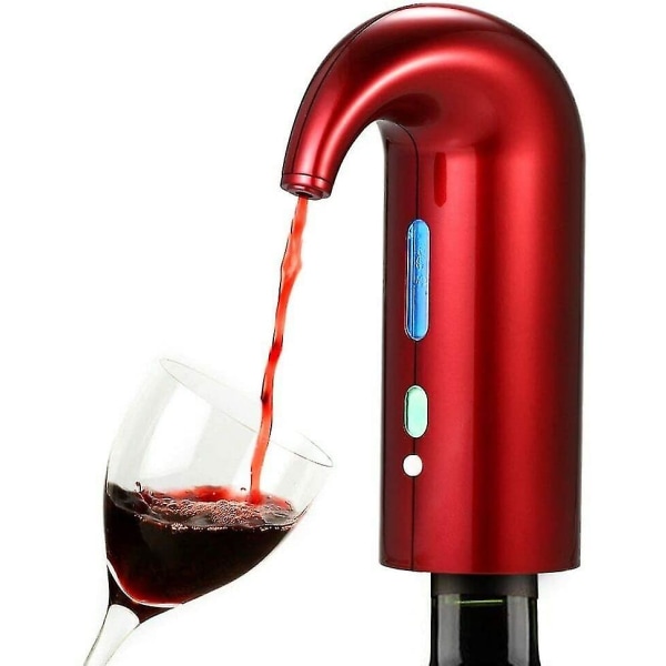 Automatisk vindispenser Elektrisk vinfliter lufteapparat Hellekaraffel med usb-lader Red