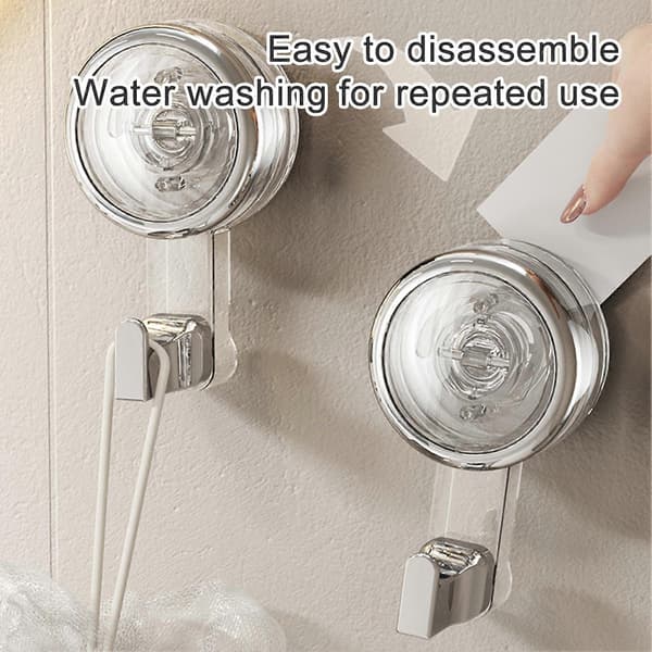 【BQ】Vattentäta sugkrokar – återanvändbara för kök och dusch Clear Grey 2pcs