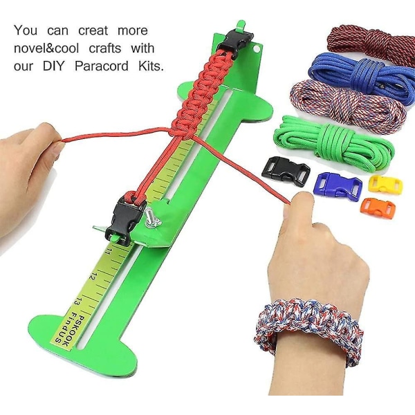 2-i-1 Paracord Jig Kit justerbar längd Armband Maker Kit
