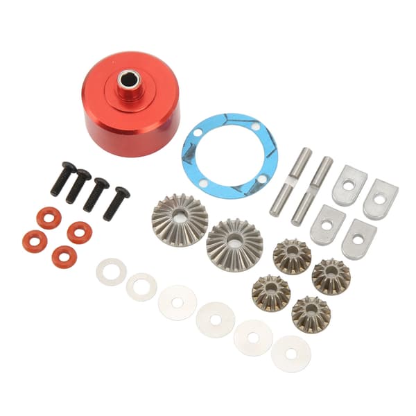 ARRMA 1 7 1 8 Serie Spiral Forreste Bageste Aluminiumslegering Diff Sæt Reservedele Rød