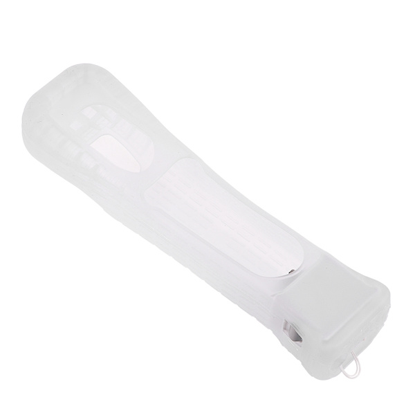 MotionPlus-sensoradapter för Nintendo Wii-fjärrkontroll - vitt silikonfodral