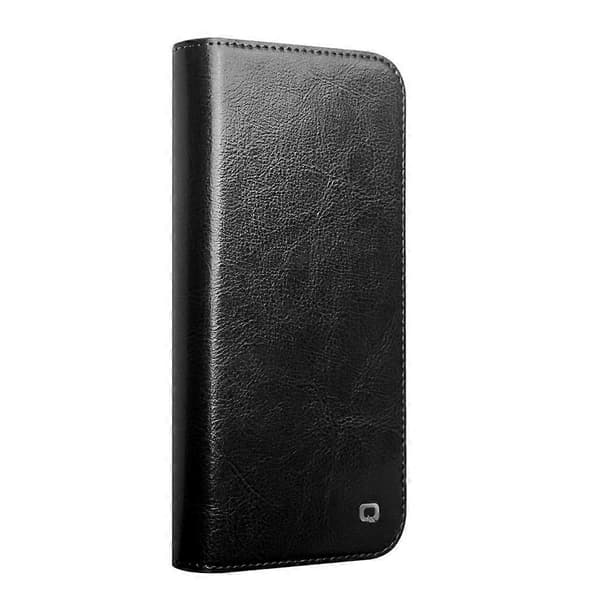 【BQ】QIALINO Klassisk Læder Telefoncover Sort Black For iPhone 16 Plus