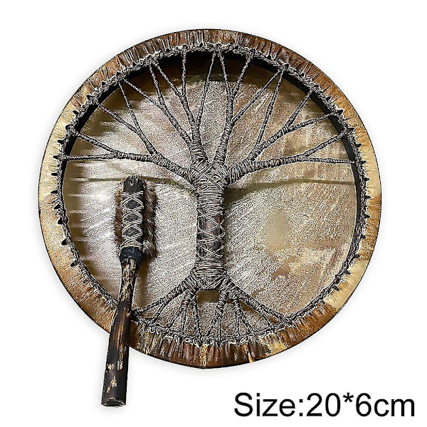 Tree Of Life Shaman Drum Handgjord sibirisk trumma Spirit Musik Symbol Hem Retro Inredning