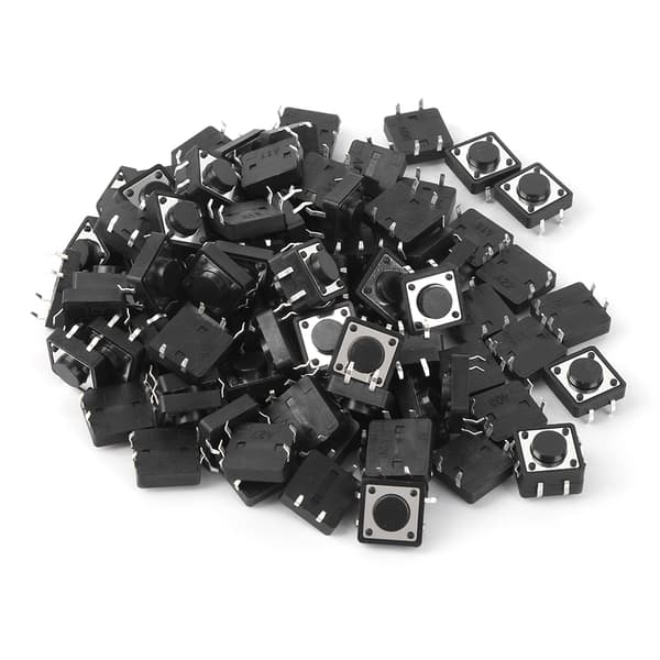 100 stk. Mini Micro Taktil Trykknap Switch 12x12x5mm Momentær Takt Switch Tilbehør