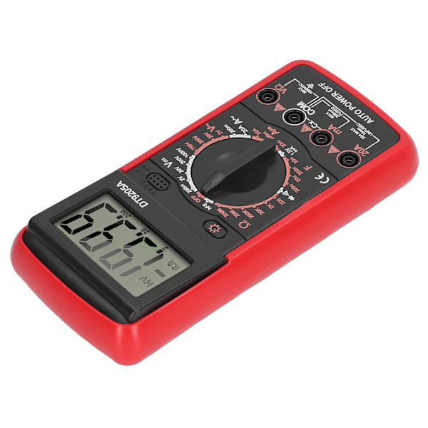 Smart Digital Multimeter LCD Display Multifunktionel Kredsløbsdetektionsmåler Husholdningsrød