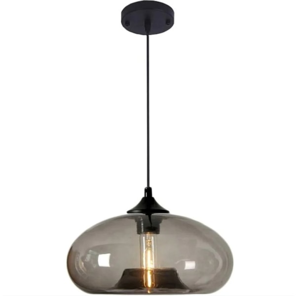 Bar E27 takhängande lampa, ljuskrona för kök matsal sovrum (grå)