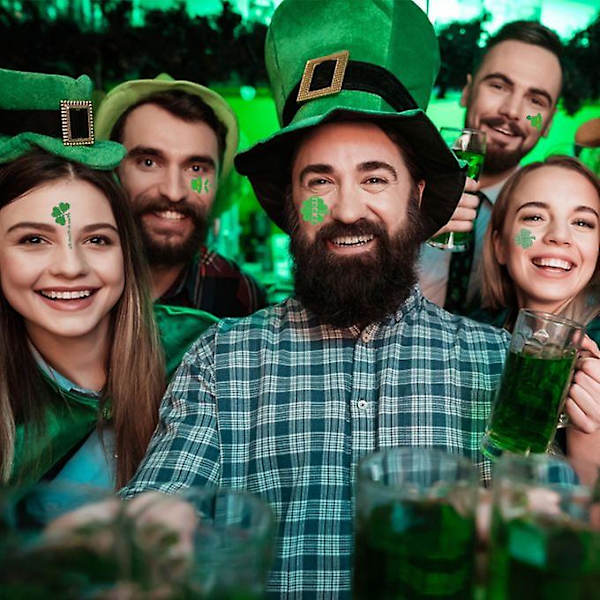Svettsäker Face Irish Festival Sticker Green Hat Tattoo