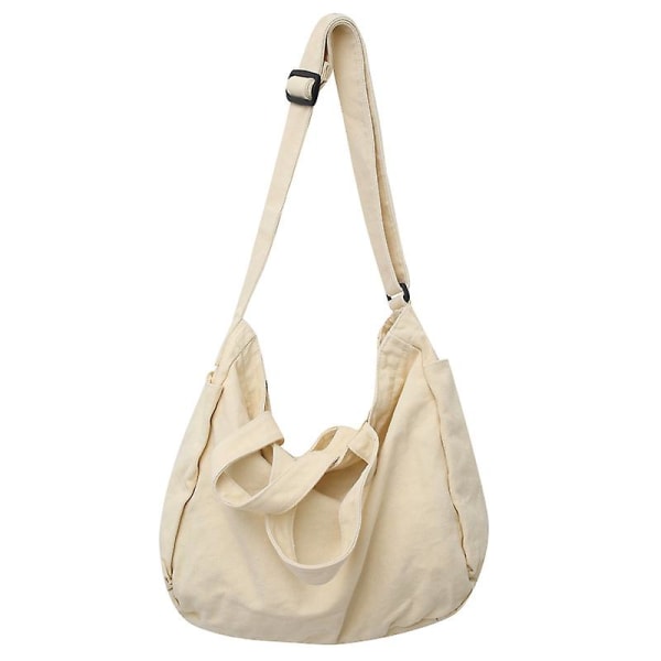 Stor kapacitet Tooling Canvas Axelväskor för kvinnor 100 % bomull Tygpaket Unisex Enfärgade Handväskor Japan Casual Väskor Svarta Black