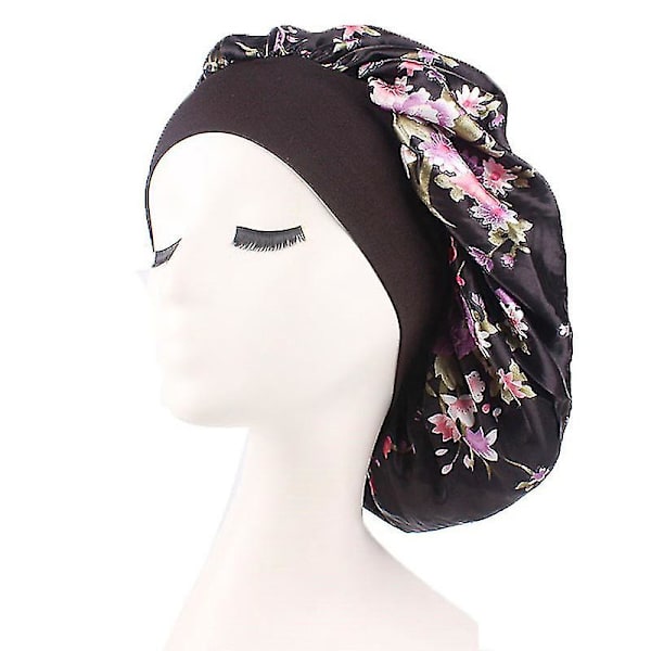Lady Muslim Hijab Hattar Chemo Kepsar Huvudsjal Turban Wrap Huvudbonader Black