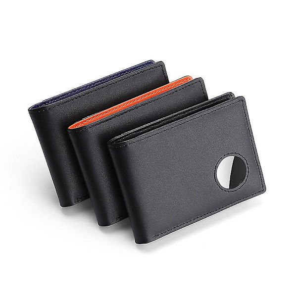 Kreditkortshållare för män Plånbok i äkta läder för män Pengaklämma Minimalism Plånbok Korthållare Black blue