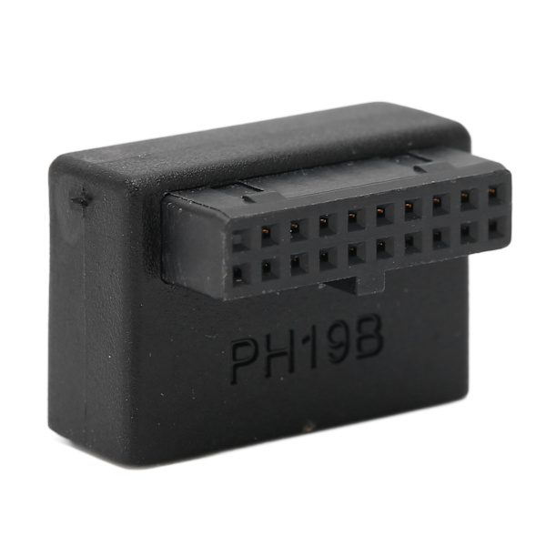 USB Front Panel Adapter Front Panel Stikkontakt 90° Albue USB3.0 19Pin til 20Pin Header Adapter til PC Motherboard Type B