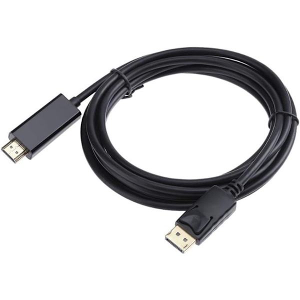 Benfei DP til HDMI-tilkoblingskabel DP-skjermport til HDMI HDTV 1080P hann