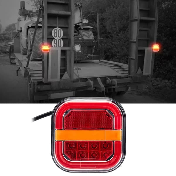 High-Intensity LED License Plate Light, Square Design for Commercial Trucks and Trailers