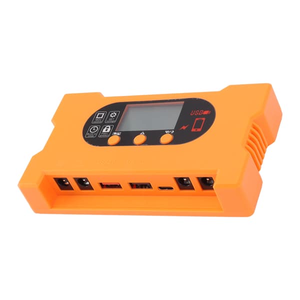 Solar Laddningsregulator 12V 24V Dubbel USB Typ C Snabbladdning Solpanel Batteriregulator med LCD-skärm 30A