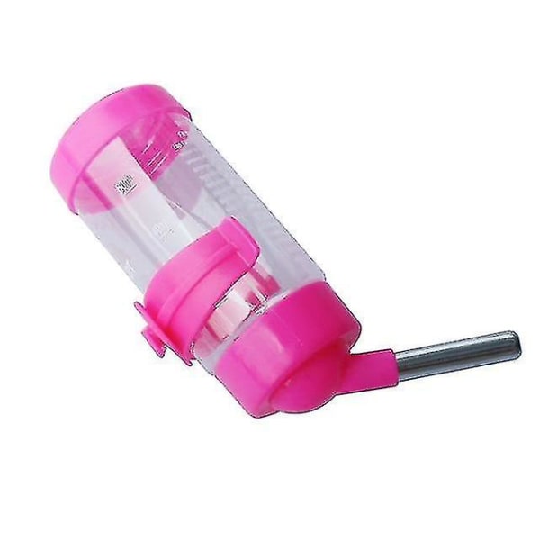 Plastic Drinking Water Bottle Dispenser - Feeder For Pet pink 250ml