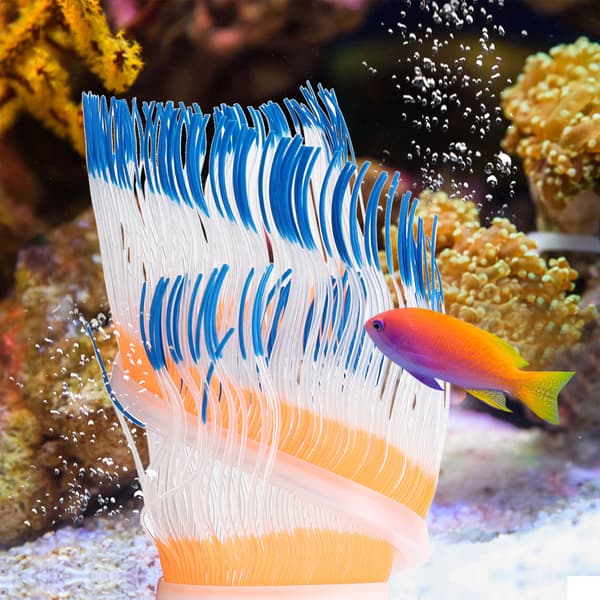 Blå silikon korall sjøanemone akvarium dekorasjon
