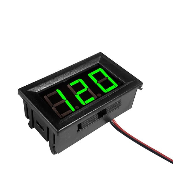 Digital Voltmeter 0.56in 3-leder Spændingsmåler Tester LED Display 0-100V Grønt Tilbehør