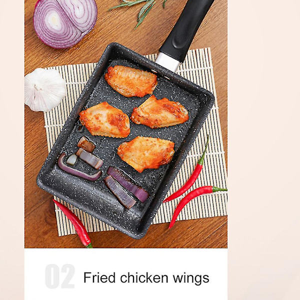 Tamagoyaki Square Mini Non-stick Stekpanna Hem Frukostgryta med platt botten