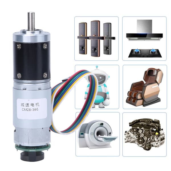 12V 330RPM Metal DC Gearmotor Hastighedsreduktionsmotor med Encoder