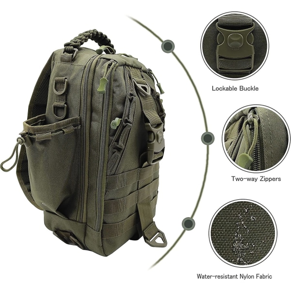 Taktisk ryggsekk Military Assault Pack Ryggsekk for fotturer og fiske