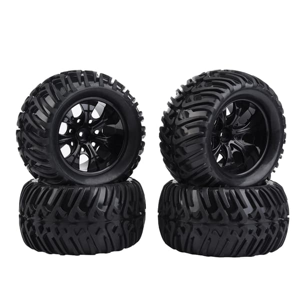 4 st Y-formade gummidäck med nav för 1/10 skala RC lastbilsbil 7 hål