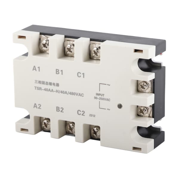 3-fas 40A AC Solid State Relä SSR Ingång 90-250VAC Last 24-480VAC TSR-40AA H