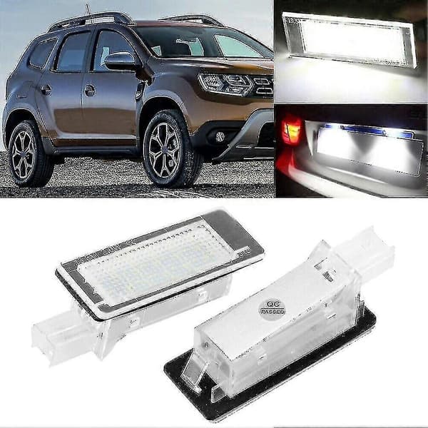 Bilens LED-skyltbelysning för Dacia Duster 10-15 HA svart hvit