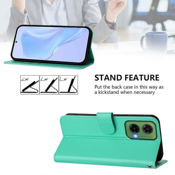 【BQ】Lanyard PU-etui til Motorola Moto G35 Green