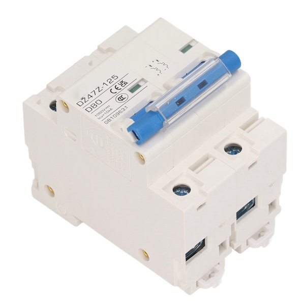 2P Mini Strømbryter 10KA Brytekapasitet Solcelle PV System 80A DC1000V Blå Bryter