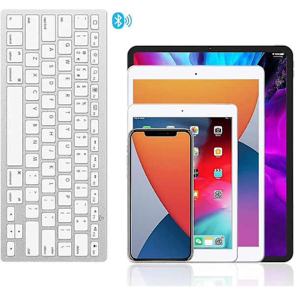 Bluetooth-näppäimistö, yhteensopiva uuden iPad 10.2:n kanssa (9. sukupolvi 2021/8. white