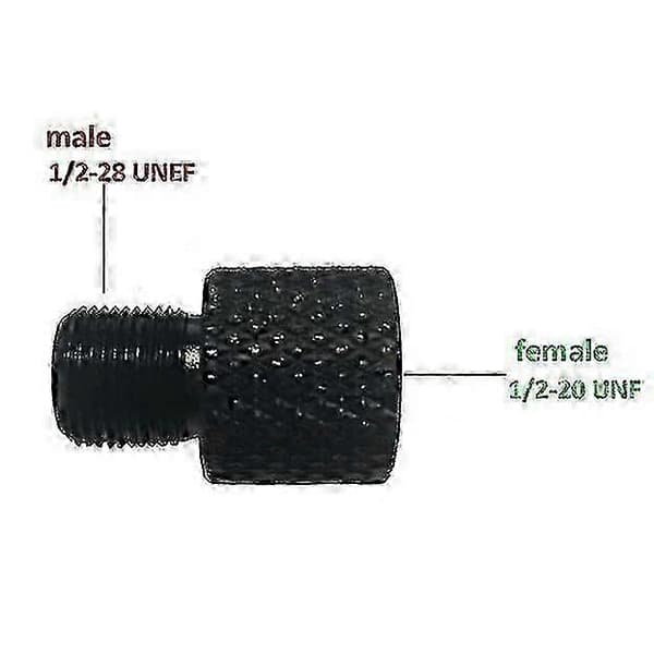 【BQ】1/2-20 UNF til 1/2-28 UNEF Løbsende Gevindadapter Hun til Han
