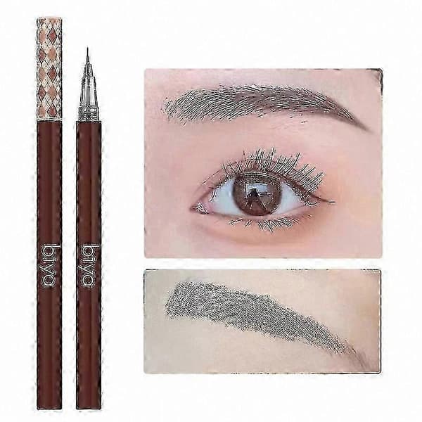 Vattentät ögonbrynspenna för naturlig ögonmakeuppenna Grey Style A