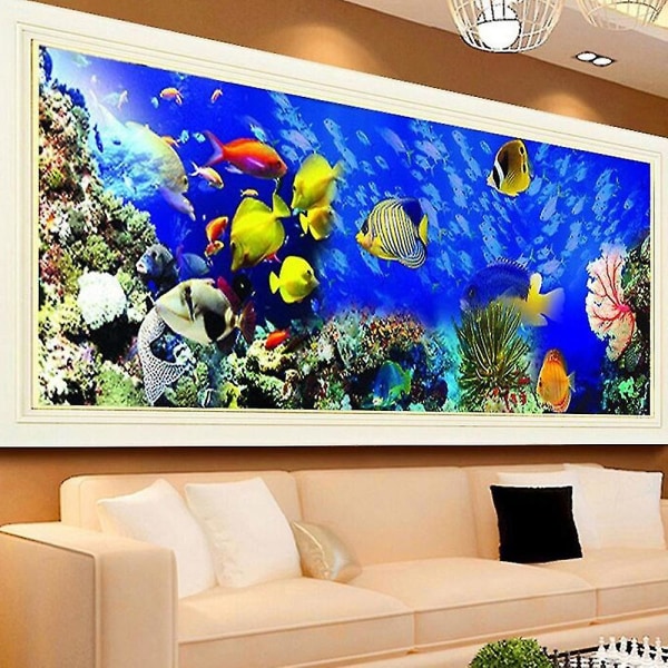 5d Stor diamond painting Ocean World Hembroderi Korsstygnssats Dekor