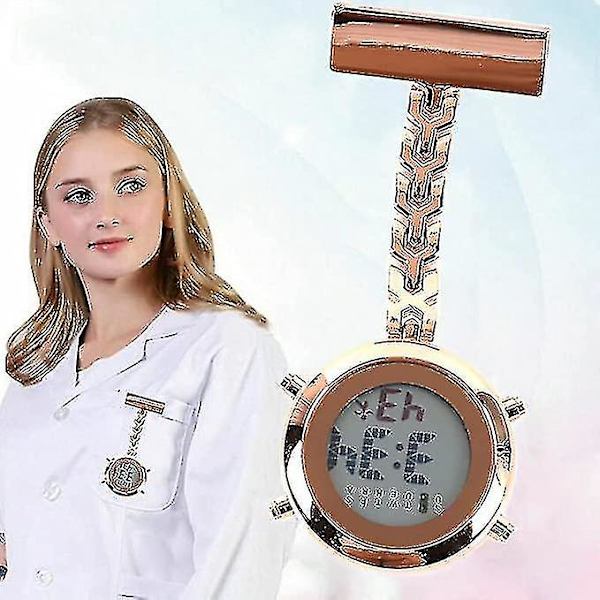 Sygeplejerske ur vægur Ny multifunktionel metal elektronisk digital skærm Brystur Alarm Timing