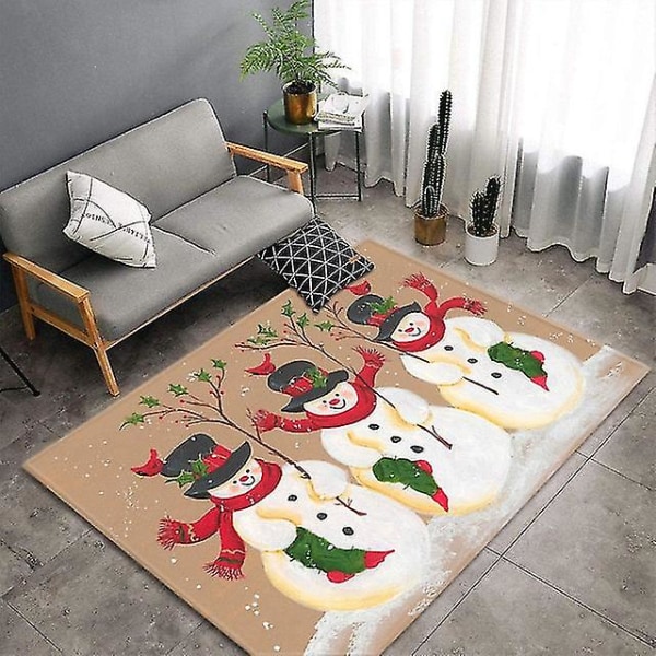 Hjemmedekorasjon Moderne 3d juledekor Inngang Teppe Stue Sofabord Teppe Julenissematte Soveromstepper 22 80x120cm