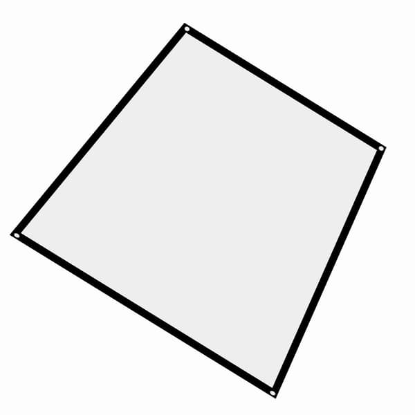 Bærbar, foldbar, hvid projektionslærred (60 tommer)