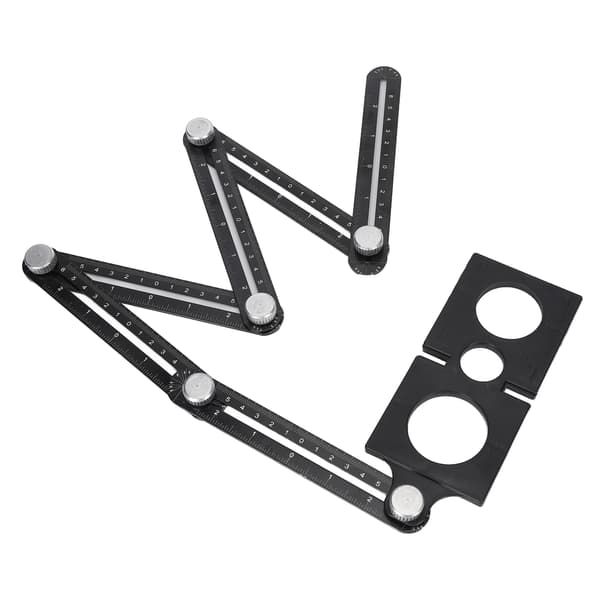 6-delt linjal aluminiumslegering guideboring multilateral målelokator mal for trebearbeiding
