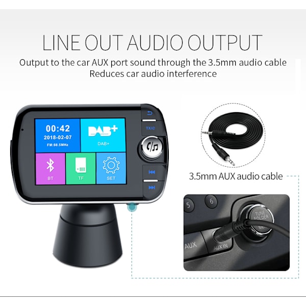Den nya Trådlös Bluetooth FMsändare med LCDskärm