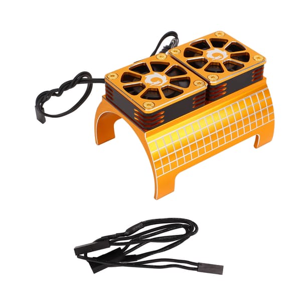 Dobbelt køleventilator køleplade til RC motor aluminiumslegering 5 til 7,4V Traxxas tilbehør