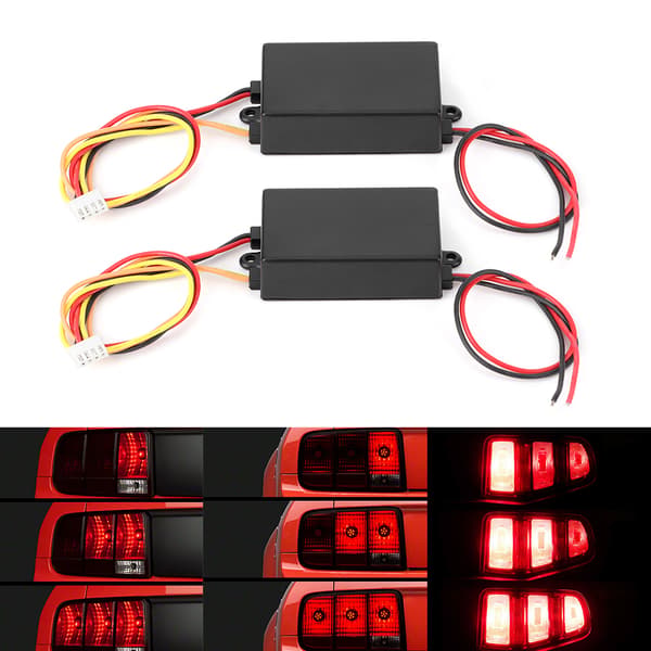 3-trinns sekvensiell dynamisk blits baklyskontrollmodul universell DC 12V