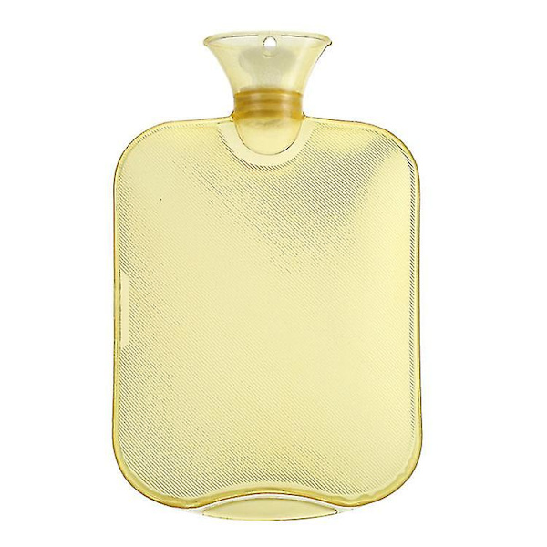 Varmtvannsflaske Gummi Varmtvannsflaske Varm og kald terapi, 2 liter Hvit gul Yellow