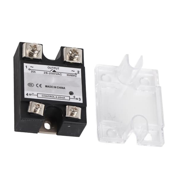 Solid State Relä SSR 4-20mA Ingång 28-250V AC Utgång Steglös Spänningsregulator