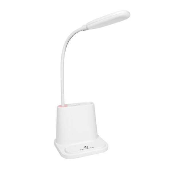 Pöytälamppu LED- USB latauspöytälamppu Silmiensuojaus Oppiva yövalo Oppiva multi lamppu White