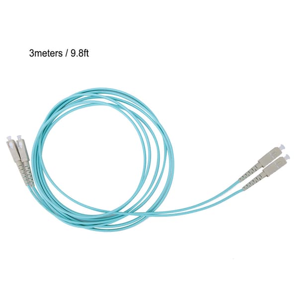 Multimode Duplex Fiber Optisk Kabel SC/UPC 50/125-MM-OM3 10 Gigabit 3 Meter