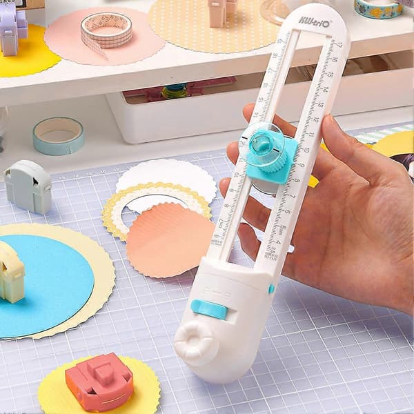 Justerbar cirkelpappersskärare Enkel precis cirkulär skärning Craft Studio Essential 8 i 1