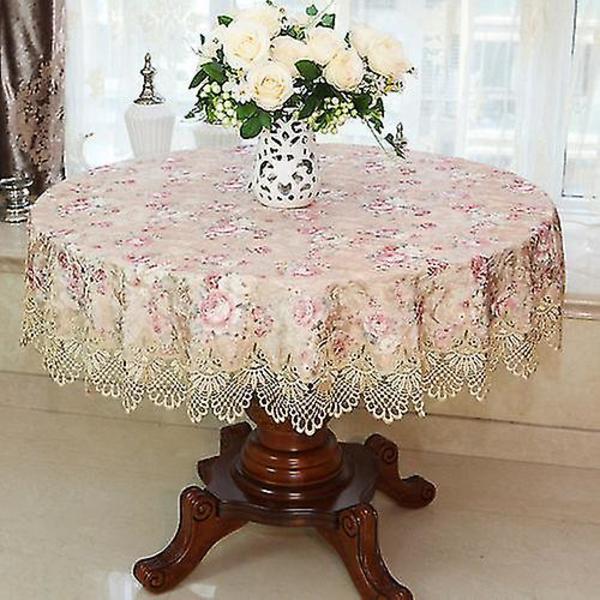 Uusi pitsinen pöytäliina pastoraalinen pyöreä pöytäliina ruokapöytäliina Etusivu 85cm Round 915