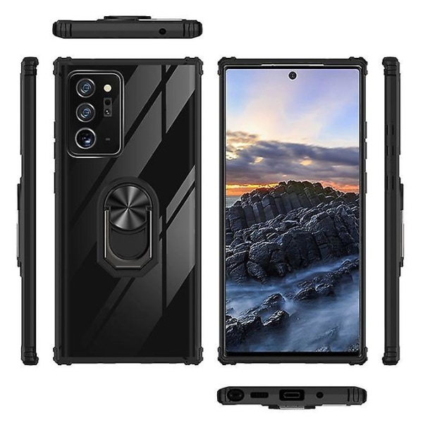 Samsung Galaxy Note20 Ultra Iskunkestävä Läpinäkyvä Tpu + Case(musta)